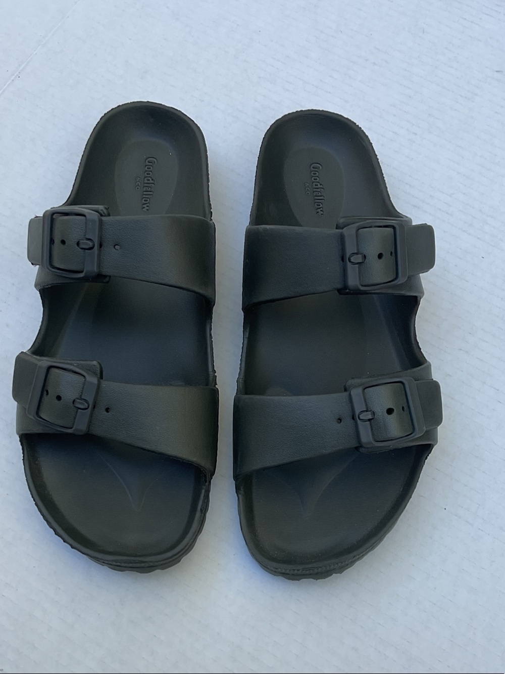 Goodfellow & Co Kids' Black Double-Strap Slide Sandals